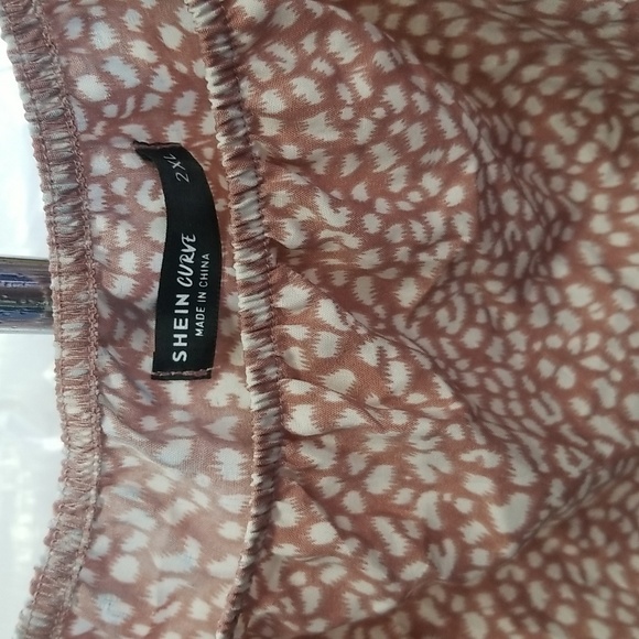 Shein Curve Blue Blouse Sz 2XL - Picture 2 of 4